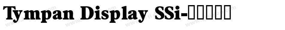 Tympan Display SSi字体转换
